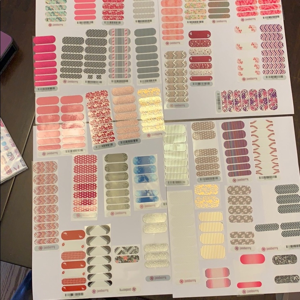 Huge lot of Jamberry nail wraps, heater and book